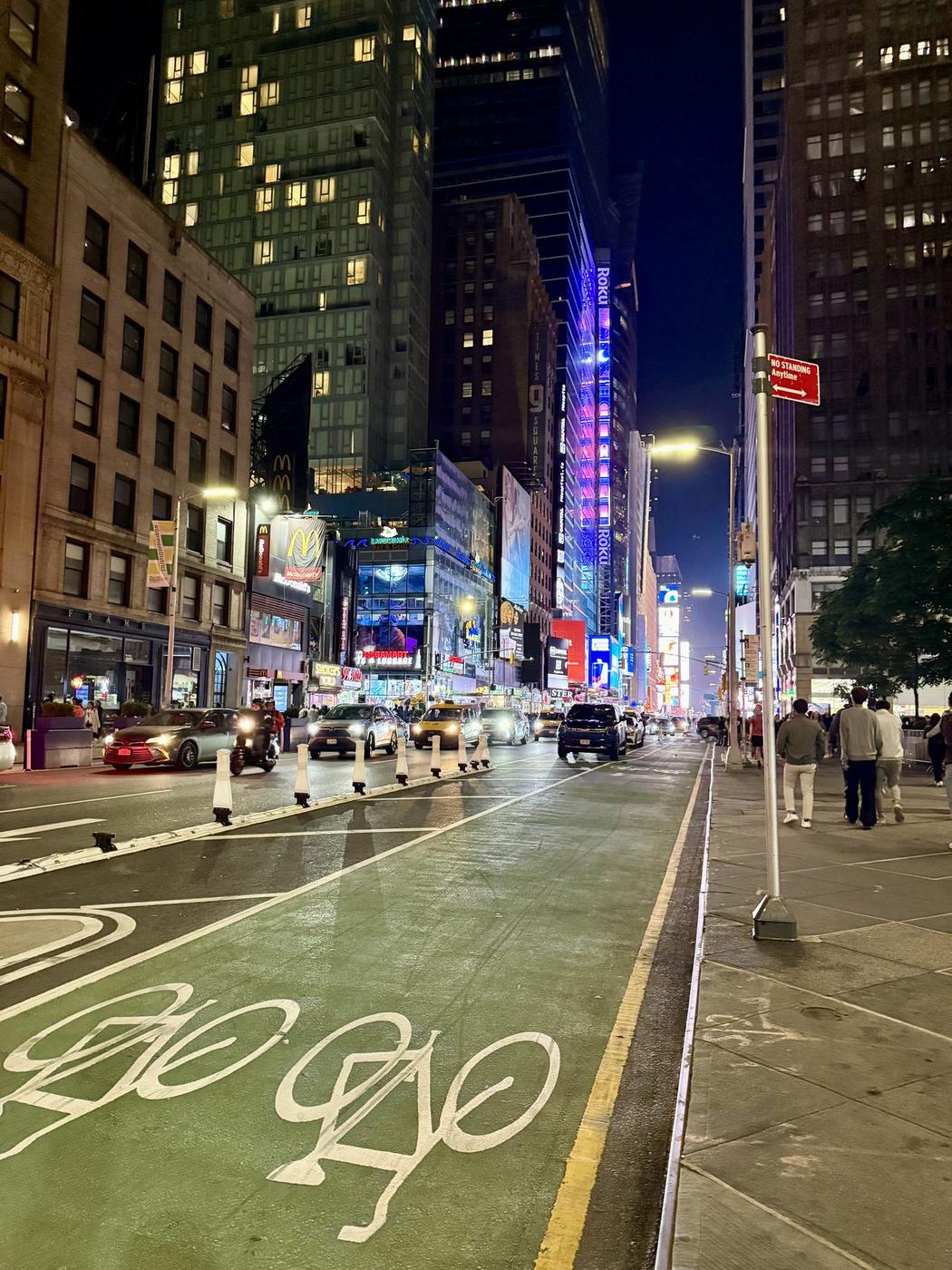 Times Square street scene at night